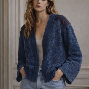 NWT Anthropologie Pilcro blue swing kimono jacket